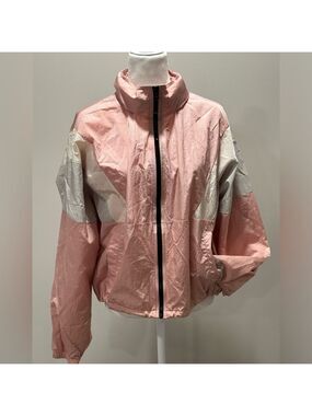 Victorias Secret PINK Windbreaker Jacket Pastel Barbie Colorblock Size Medium